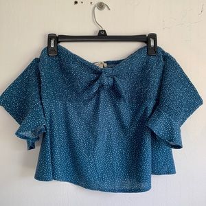 Express off the shoulder peplum top